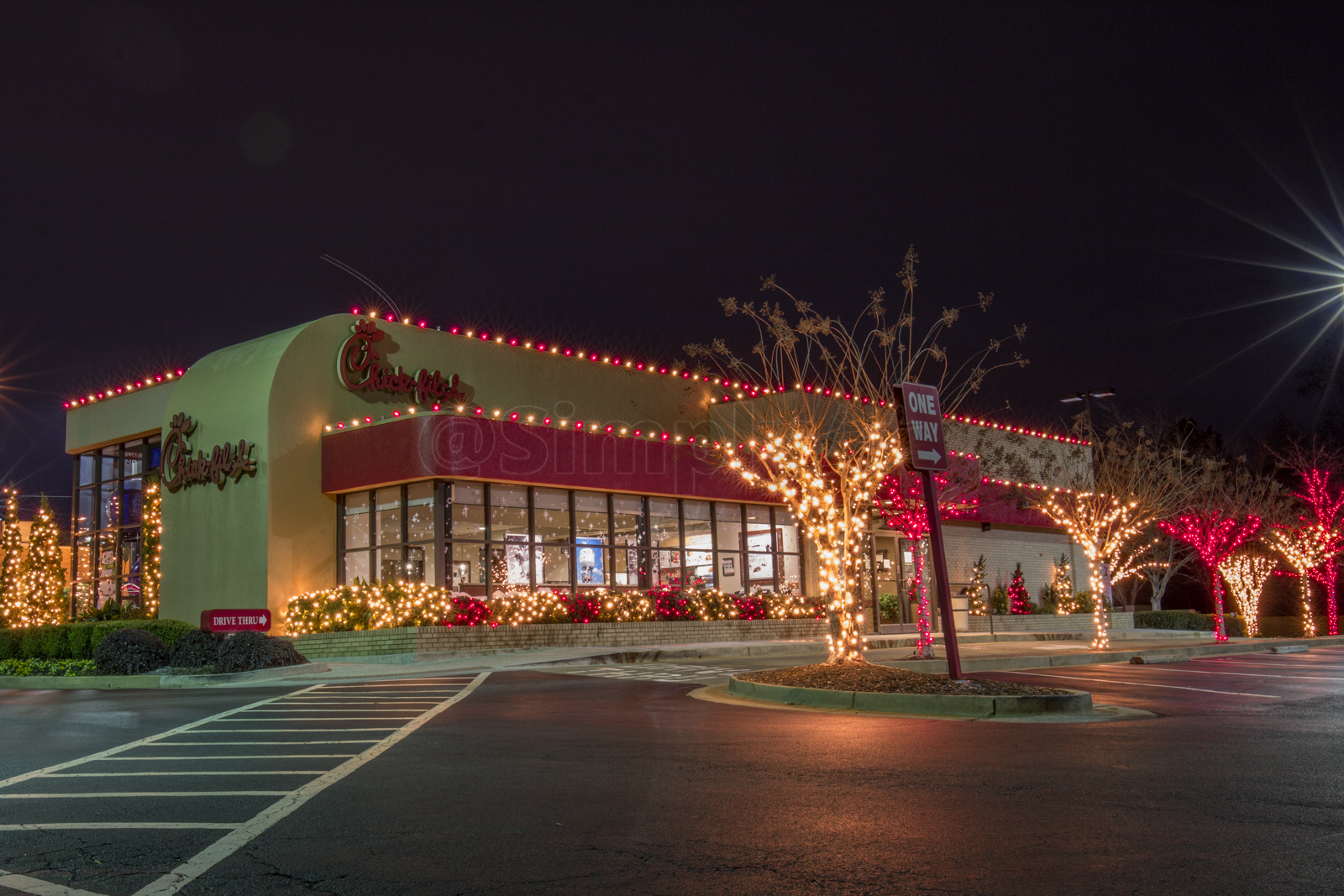 Commercial Christmas Light Hanging