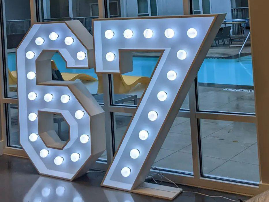5ft marquee numbers