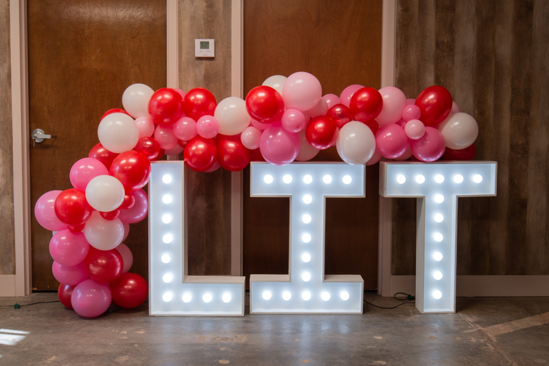 Marquee Letters with Balloons