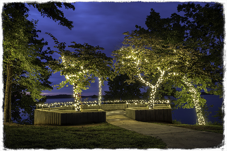 Engagement lights at Lake Lanier